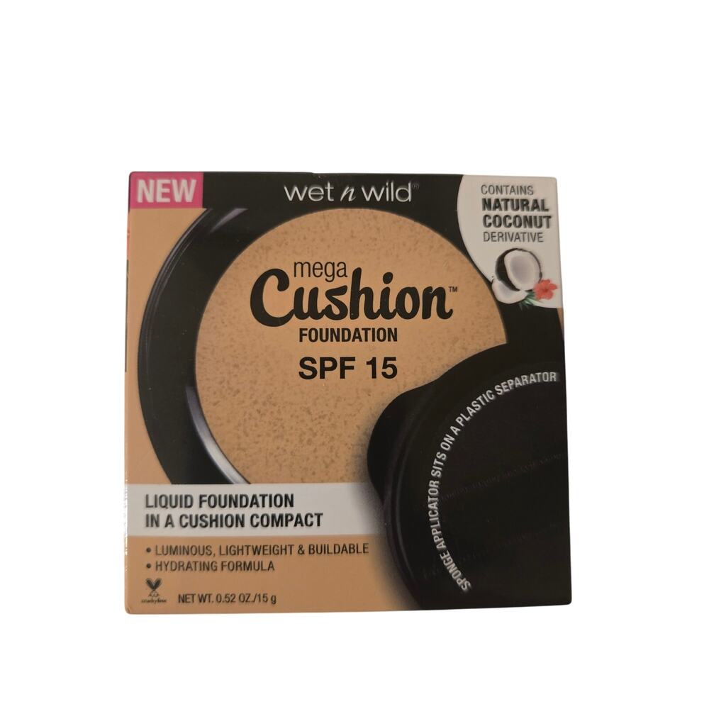 Wet n Wild MegaCushion Foundation SPF 15 – Light Ivory, 0.52 oz EXP 2019